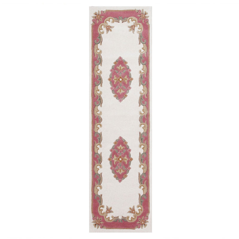 Royal Aubusson Runner rugs in Rose Cream