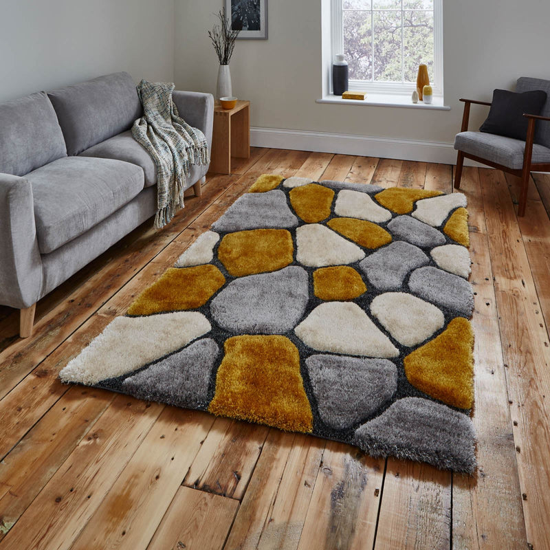 Noble House Rugs NH 5858 in Grey Yellow