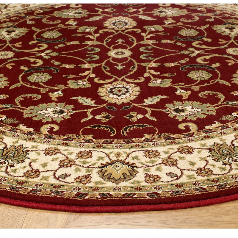 Kendra Traditional Round Circle Rug 137 R in Red