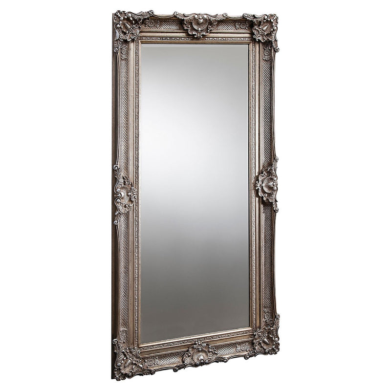 Luxe Tapi Mia Full Length Antique Leaner Mirror in Silver Grey