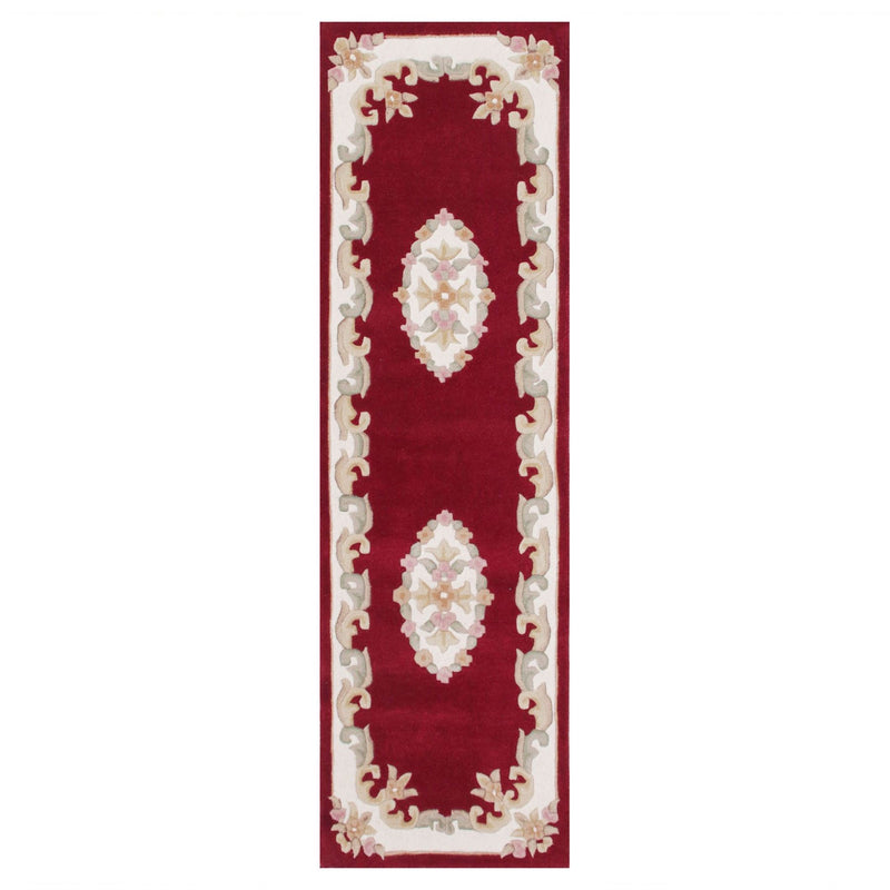 Royal Aubusson Runner rugs in Red