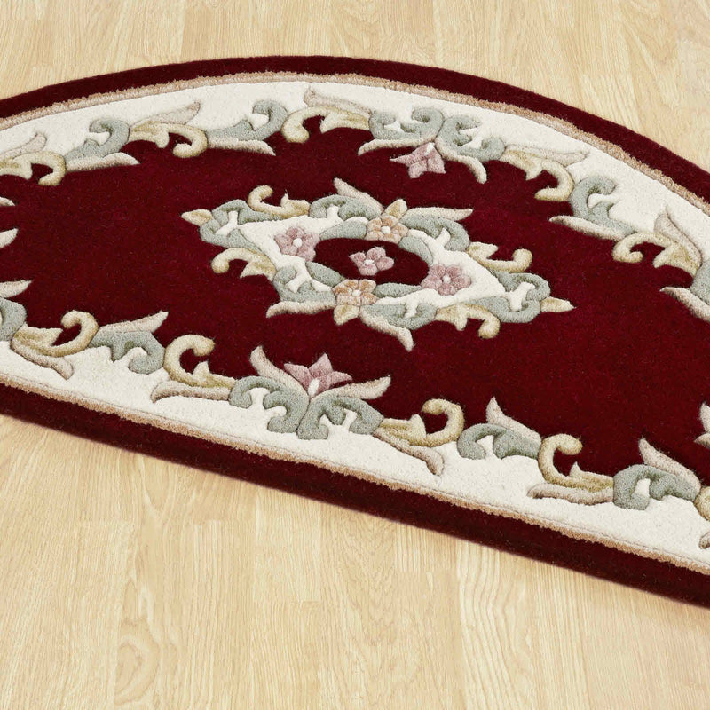 Royal Aubusson Half Moon rugs in Red