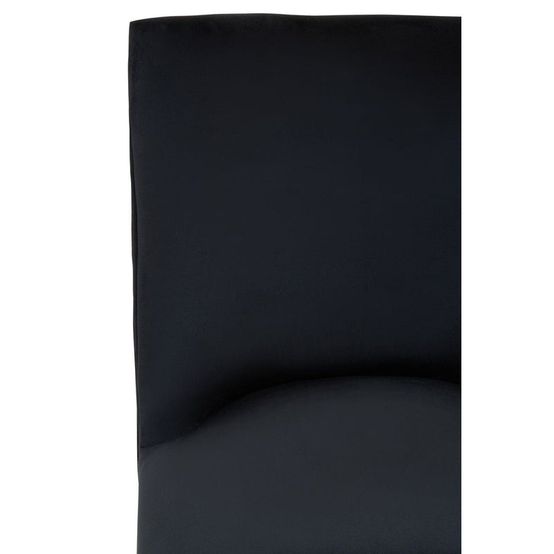 Lined Black Velvet Dining Chair