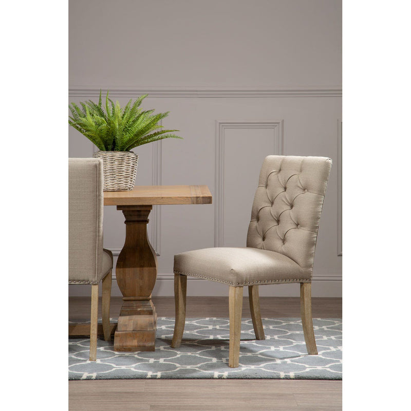 Vera Natural Linen Dining Chair