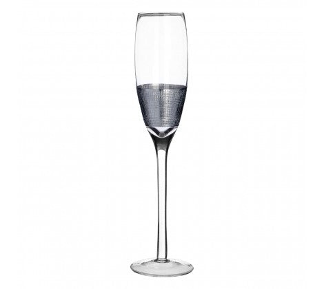 Silver Strip Champagne Glasses