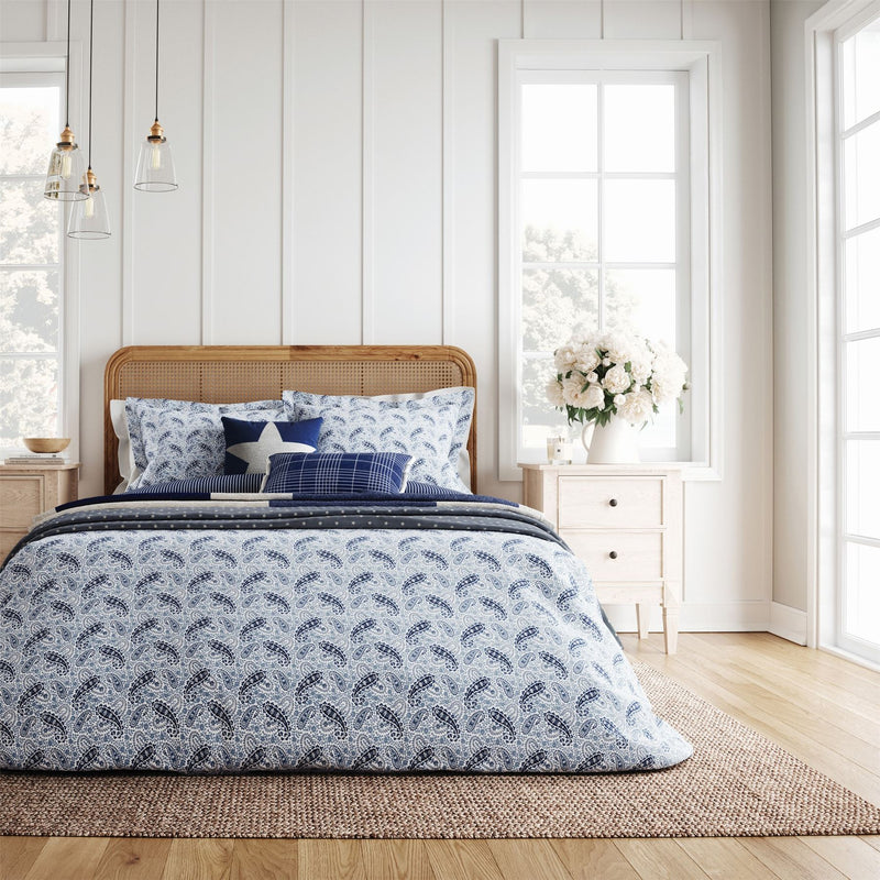 Long Island Paisley Bedding by Helena Springfield in Blue