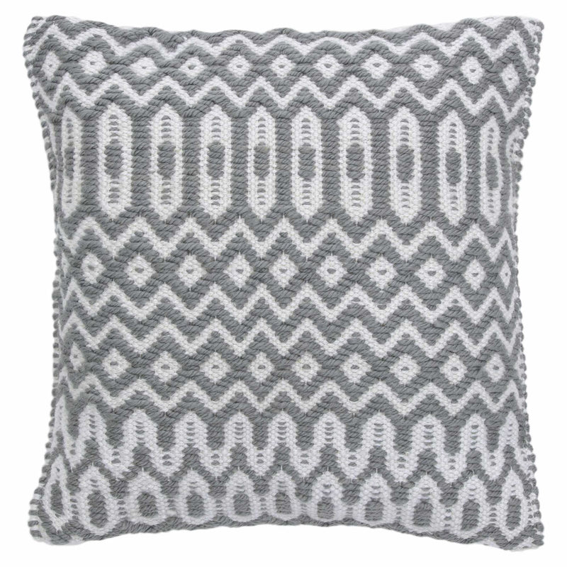 Halsey Geometric Outdoor Cushion in Grey