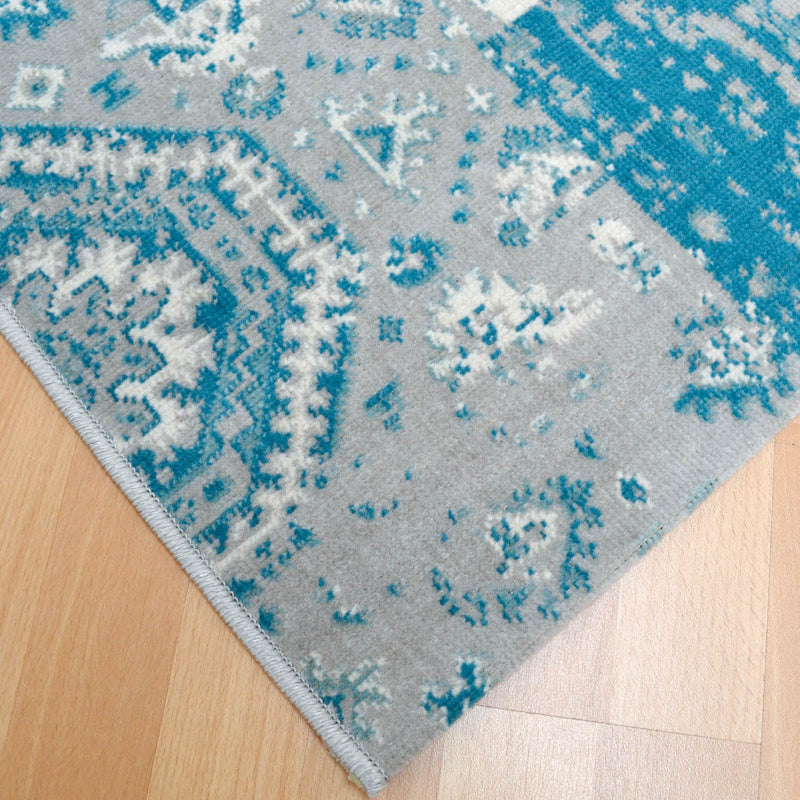 Revive Rugs RE07 in Blue