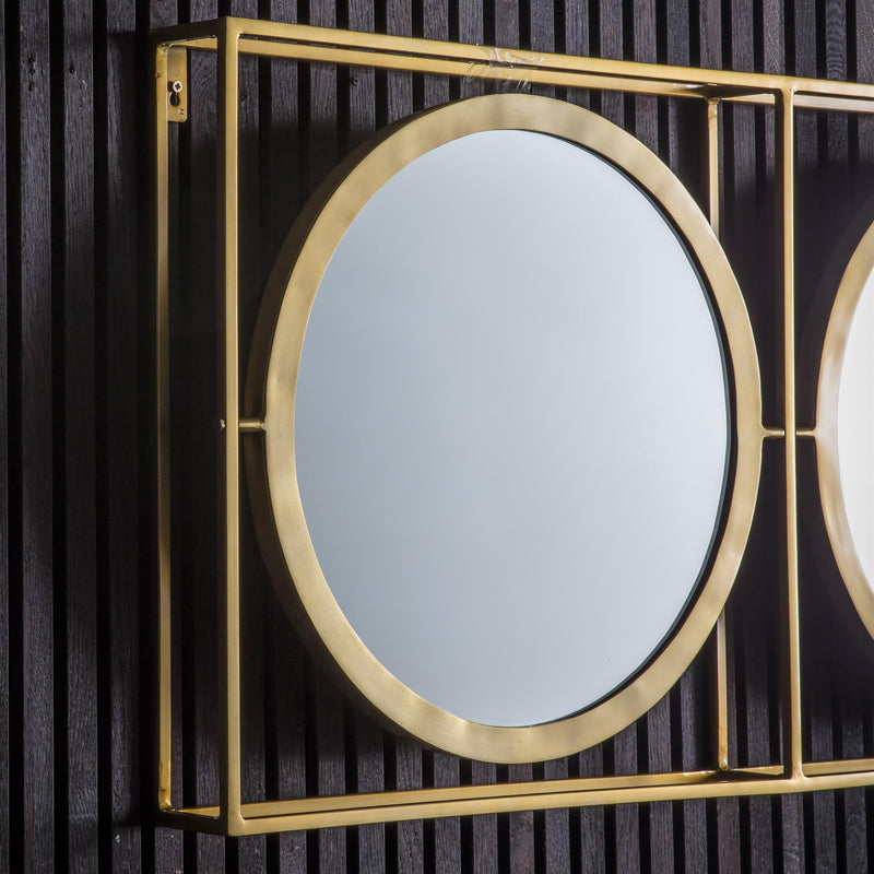 Hayden Large Mirror in Brass