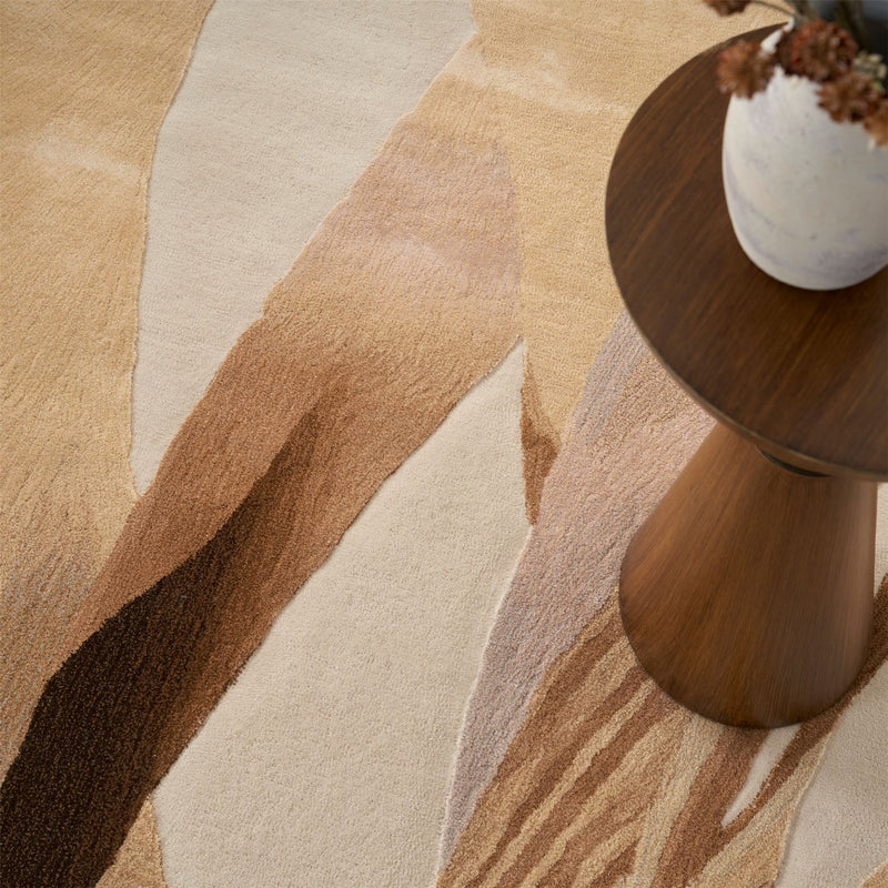 Prismatic Abstract Carved Rugs PRS35 by Nourison in Sand Beige