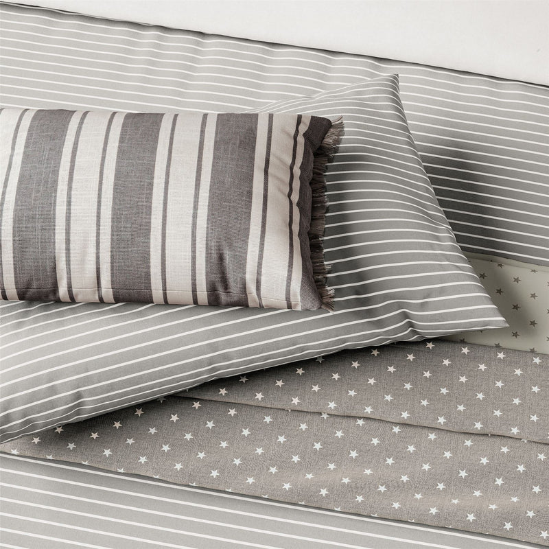 Long Island Breton Stripe Bedding by Helena Springfield in Grey & White