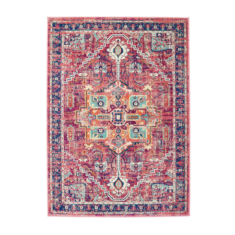 Granada Traditional Persian Floral Rugs in Ruby Red