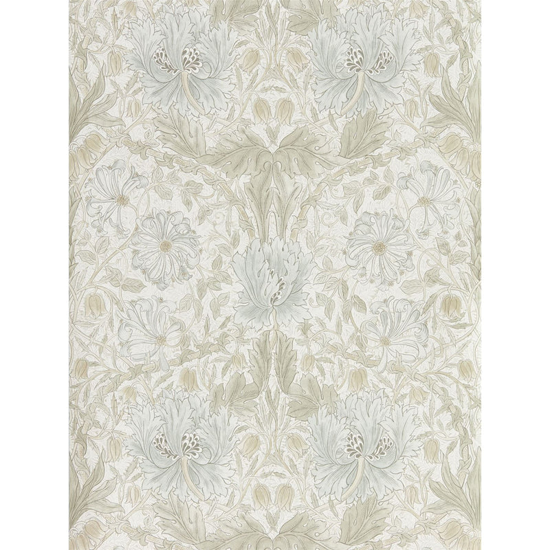 Pure Honeysuckle and Tulip Wallpaper 216526 by Morris & Co in Linen