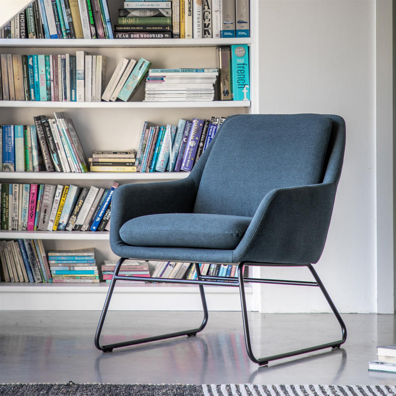 Contemporary Fulton Chair in Midnight Blue