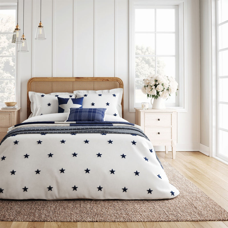 Long Island Star Bedding by Helena Springfield in Navy White