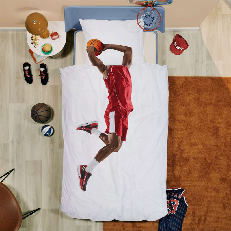 Snurk Basketball Star High Jump Bedding in Red