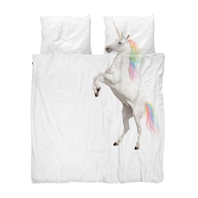 Unicorn Organic Cotton Kids Bedding in White
