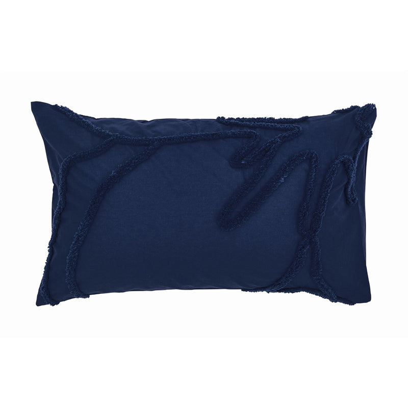 Magnolia Tufted Bedding Duvet Cover and Pillowcase by Ted Baker in Navy Blue