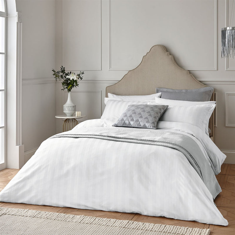 Moderne Stripe Bedding by Helena Springfield in White