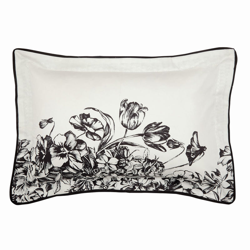 Elegance Floral Border Bedding by Ted Baker in Mono