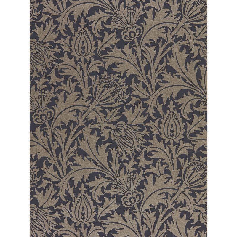 Pure Thistle Wallpaper 216549 by Morris & Co in Black Ink