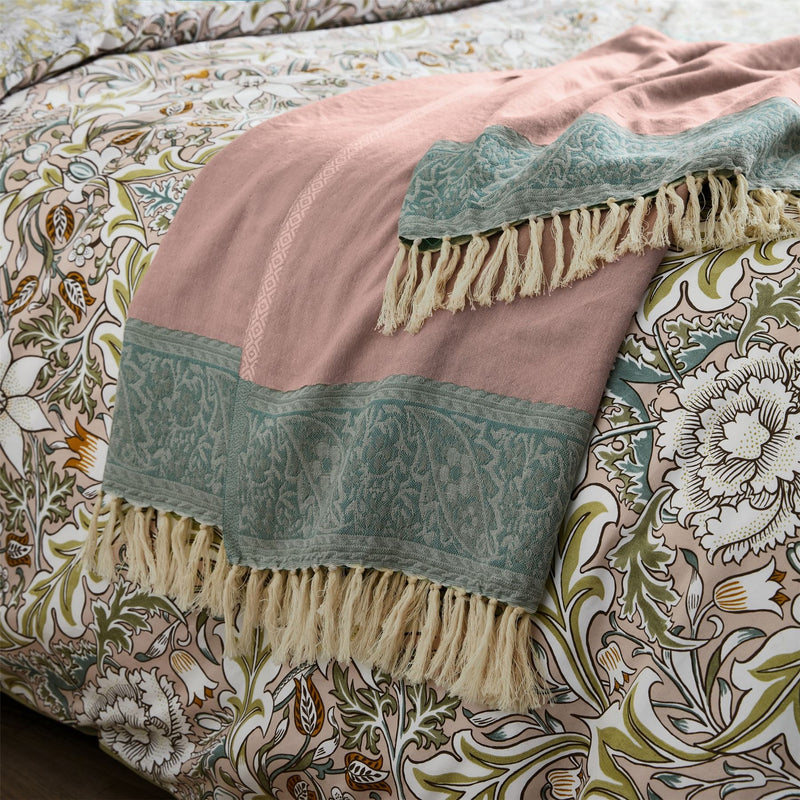 Severne Bedding by William Morris in Cochineal Pink