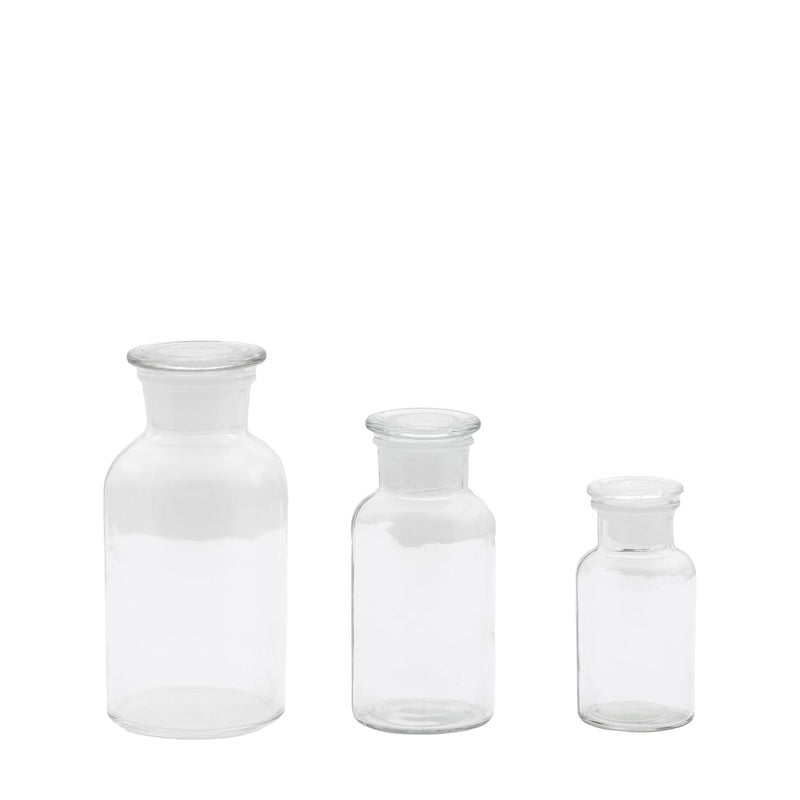 Ada Apotheca Jar in Clear (Set of 3)
