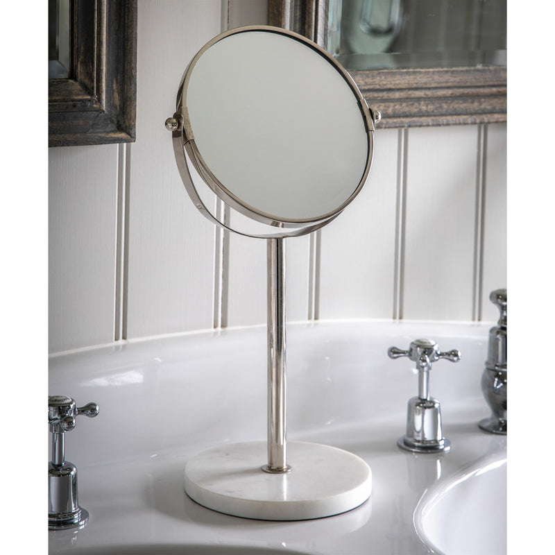 Seraphina Vanity Mirror in White Gold