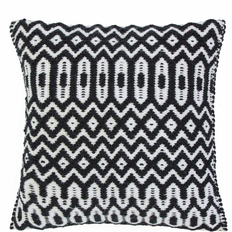 Halsey Geometric Outdoor Cushion in Black