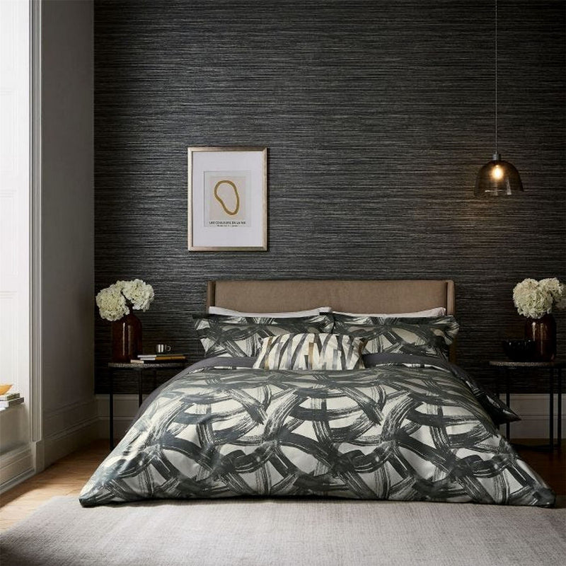 Typhonic Bedding and Pillowcase By Harlequin in Graphite Grey