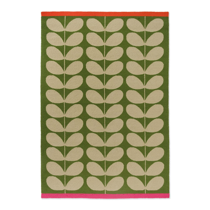 Solid Stem Indoor Outdoor Rug 463607 by Orla Kiely in Basil Green