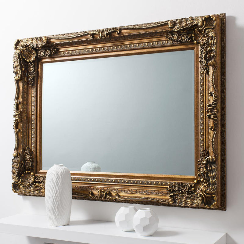 Thorne Carved Mirror in Gold