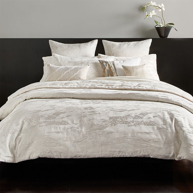 Donna Karan Seduction Jacquard Bedding in Ivory White