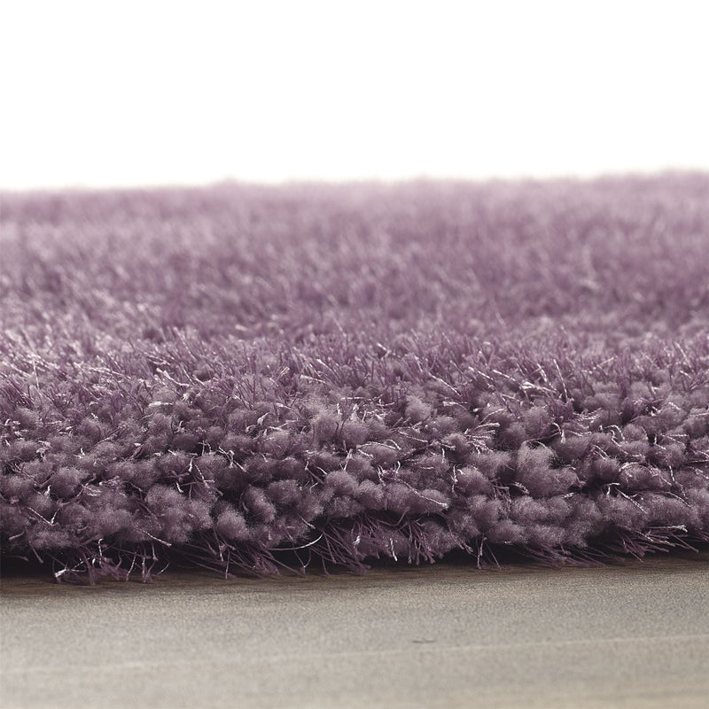 Chicago Shaggy Modern Plain Rugs in Lavender