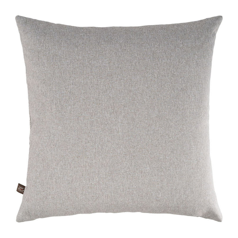 Maze Panelled Geometric Cushion in Silver Grey