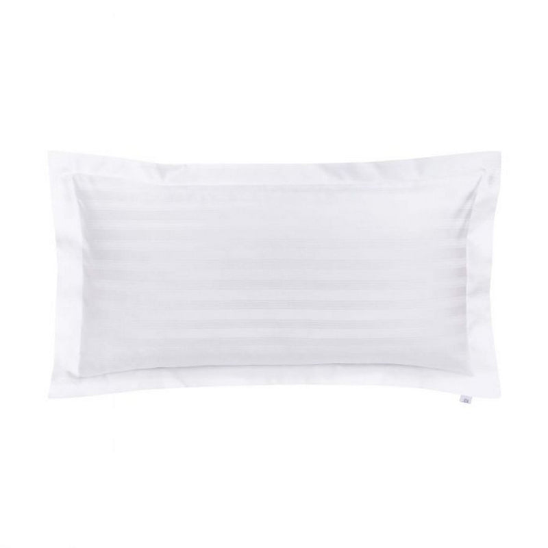 Adan Fine Linens Striped Cotton Bedding in White