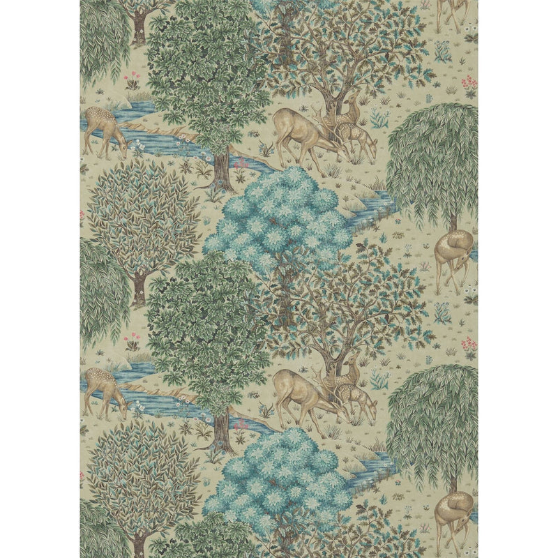 The Brook Wallpaper 214888 by Morris & Co in Linen Beige