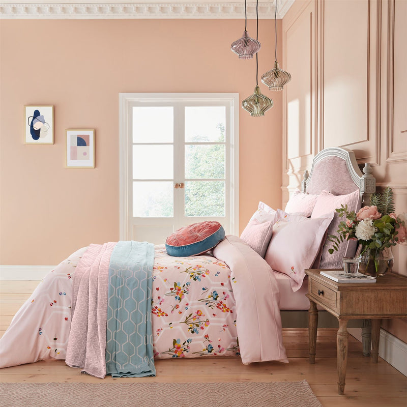 Peppermint Floral Bedding by Ted Baker in Soft Pink