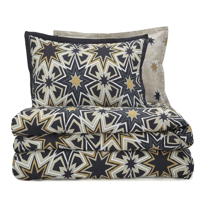 Riad Stars Bedding Set with Pillowcase by Matthew Williamson in Black & Gold