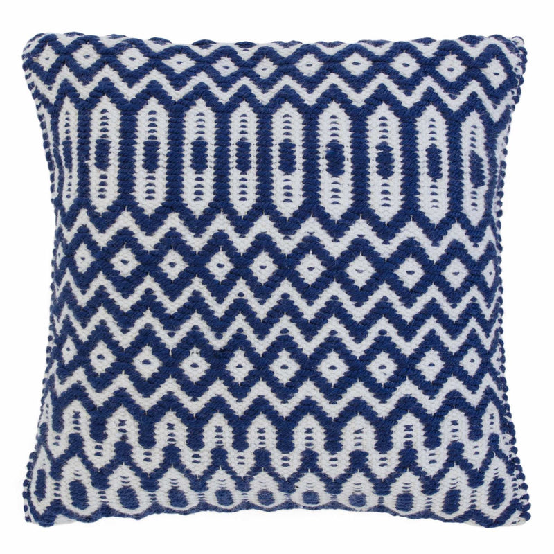Halsey Geometric Outdoor Cushion in Blue