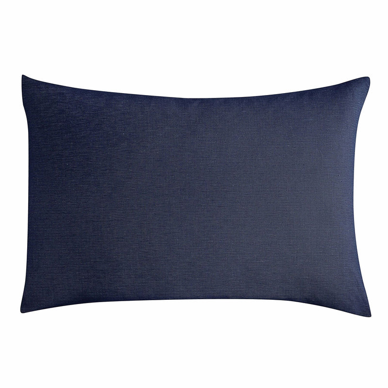 Lazy Linen Bedding Plain Navy Blue Duvet Cover and Pillowcase