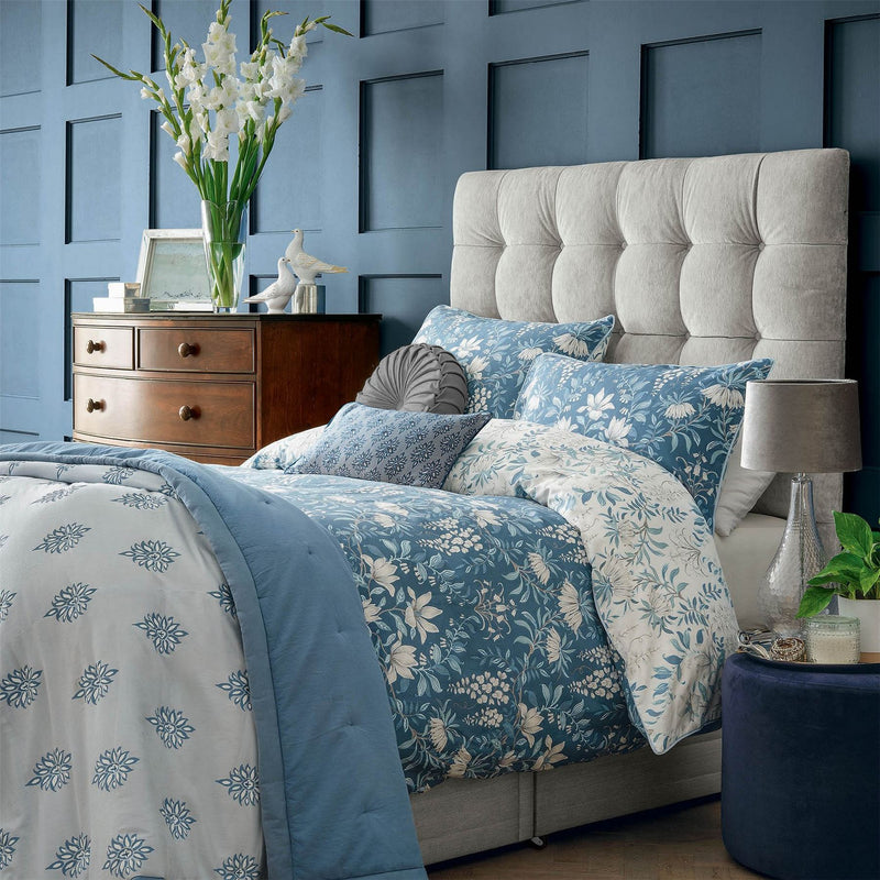 Parterre Cotton Bedding Set by Laura Ashley in Seaspray Blue
