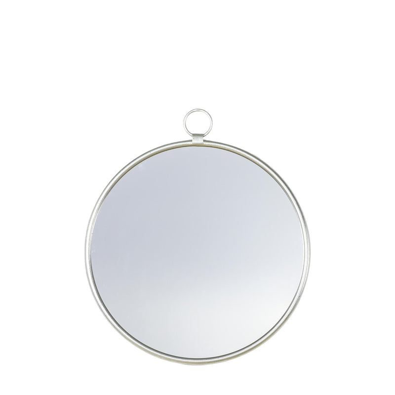 Evadne Silver Round Mirror