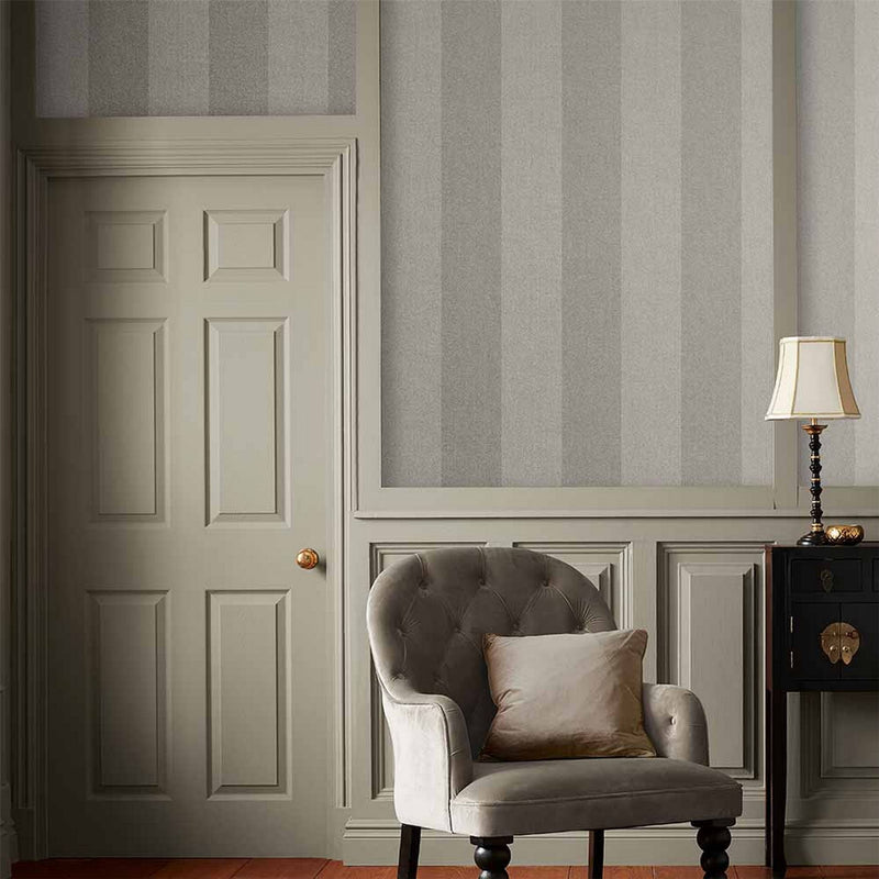 Heritage Stripe Wallpaper 107591 by Graham & Brown in Taupe Brown