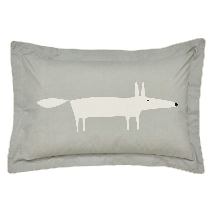 Mr Fox Bedding and Pillowcase By Scion in Silver