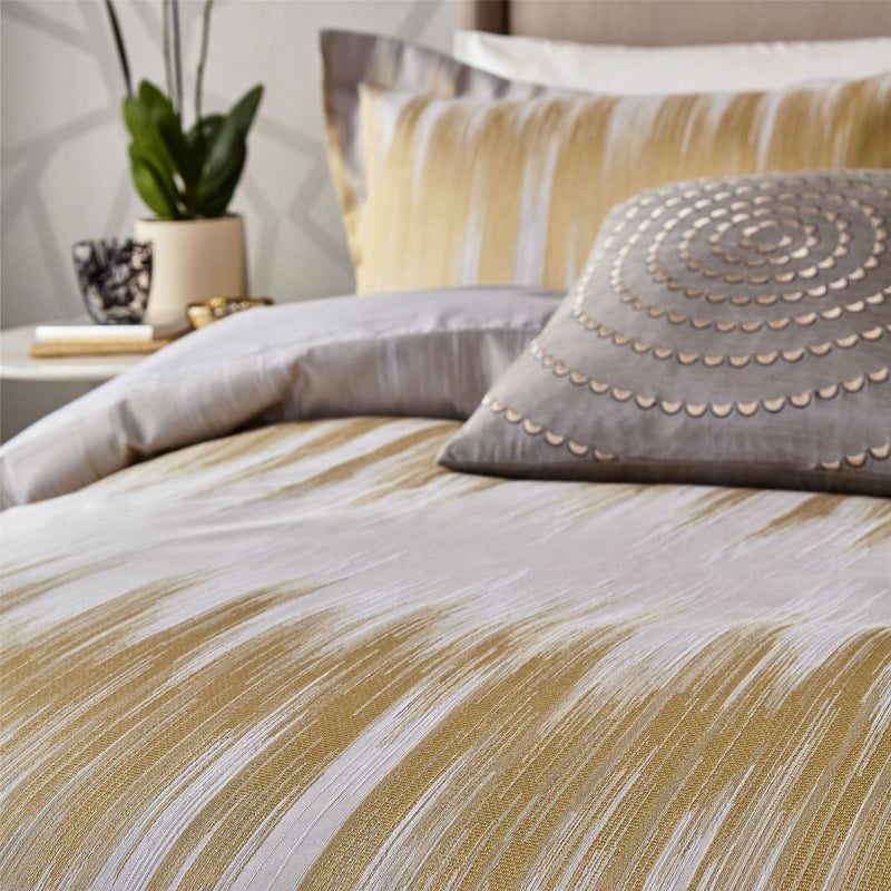 Motion Ikat Stripe Bedding By Harlequin in Ochre Yellow