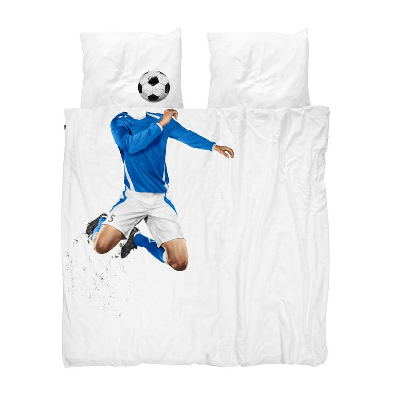 Soccer Champ Football Cotton Kids Bedding in Blue