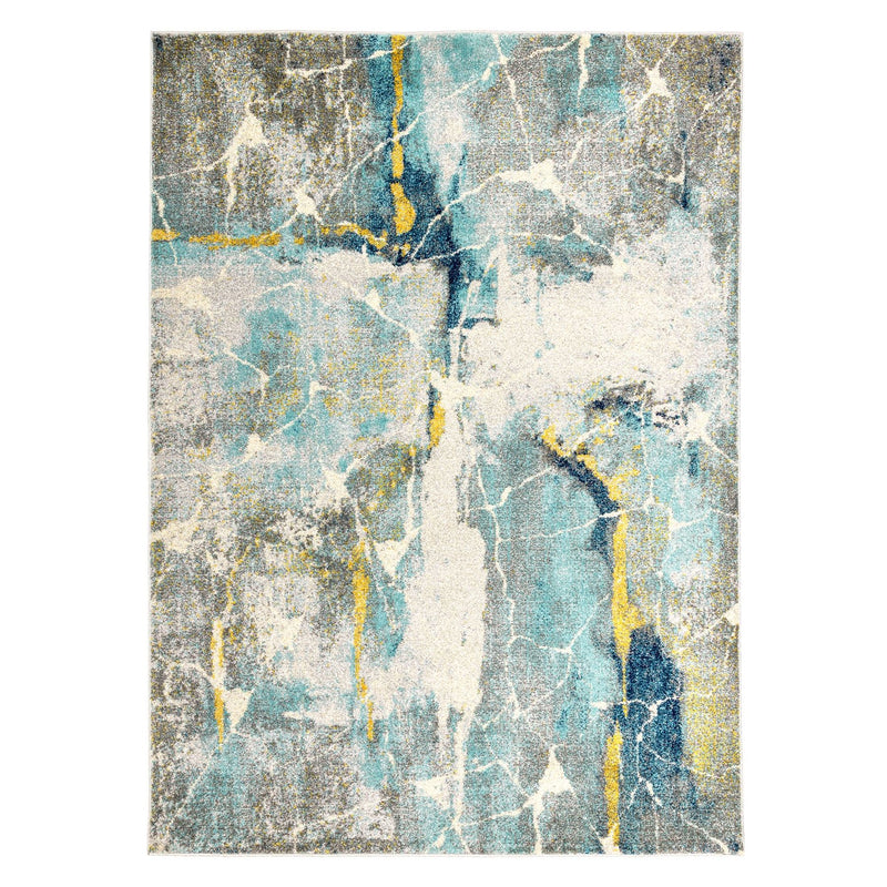 Elssa Abstract Rugs By Concept Loom ELS10 in Frost Blue