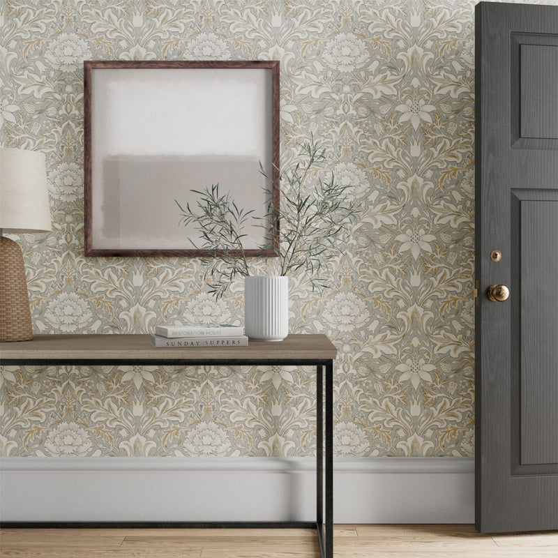 Severn Wallpaper 217076 by Morris & Co in Dove Grey