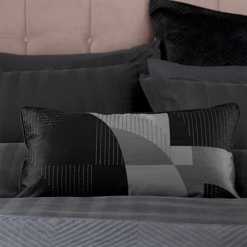Moderne Stripe Bedding by Helena Springfield in Graphite Grey